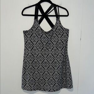 Portocruz Women’s Black & White Tank Top Swim Cover Up T11*